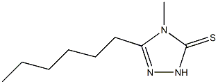 3-hexyl-4-methyl-1H-1,2,4-triazole-5-thione Structure