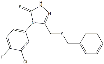 3-(benzylsulfanylmethyl)-4-(3-chloro-4-fluorophenyl)-1H-1,2,4-triazole-5-thione Structure