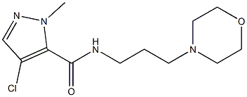 4-chloro-2-methyl-N-(3-morpholin-4-ylpropyl)pyrazole-3-carboxamide 구조식 이미지