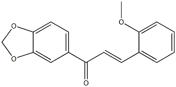 (E)-1-(1,3-benzodioxol-5-yl)-3-(2-methoxyphenyl)prop-2-en-1-one 구조식 이미지