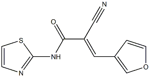 (E)-2-cyano-3-(furan-3-yl)-N-(1,3-thiazol-2-yl)prop-2-enamide 구조식 이미지