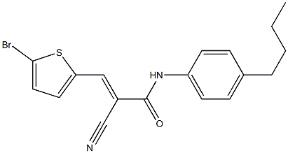 (E)-3-(5-bromothiophen-2-yl)-N-(4-butylphenyl)-2-cyanoprop-2-enamide Structure