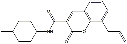 N-(4-methylcyclohexyl)-2-oxo-8-prop-2-enylchromene-3-carboxamide Structure