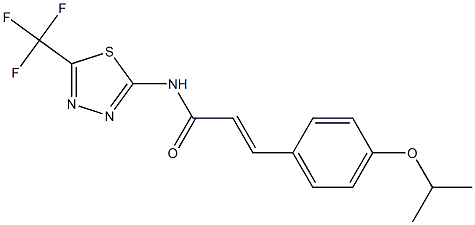 (E)-3-(4-propan-2-yloxyphenyl)-N-[5-(trifluoromethyl)-1,3,4-thiadiazol-2-yl]prop-2-enamide Structure