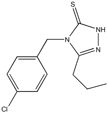 4-[(4-chlorophenyl)methyl]-3-propyl-1H-1,2,4-triazole-5-thione 구조식 이미지