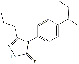 4-(4-butan-2-ylphenyl)-3-propyl-1H-1,2,4-triazole-5-thione 구조식 이미지