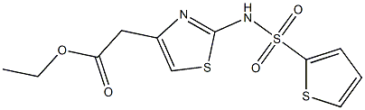 ethyl 2-[2-(thiophen-2-ylsulfonylamino)-1,3-thiazol-4-yl]acetate Structure