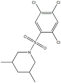 3,5-dimethyl-1-(2,4,5-trichlorophenyl)sulfonylpiperidine 구조식 이미지