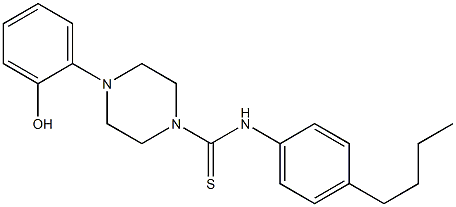 N-(4-butylphenyl)-4-(2-hydroxyphenyl)piperazine-1-carbothioamide 구조식 이미지