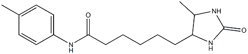 6-(5-methyl-2-oxoimidazolidin-4-yl)-N-(4-methylphenyl)hexanamide 구조식 이미지