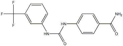 4-[[3-(trifluoromethyl)phenyl]carbamoylamino]benzamide 구조식 이미지