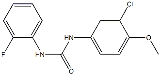 1-(3-chloro-4-methoxyphenyl)-3-(2-fluorophenyl)urea 구조식 이미지