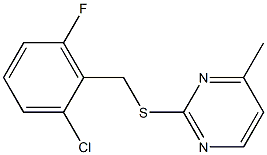 2-[(2-chloro-6-fluorophenyl)methylsulfanyl]-4-methylpyrimidine 구조식 이미지