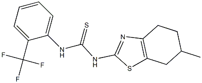 1-(6-methyl-4,5,6,7-tetrahydro-1,3-benzothiazol-2-yl)-3-[2-(trifluoromethyl)phenyl]thiourea Structure