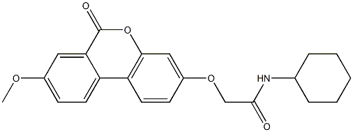 N-cyclohexyl-2-(8-methoxy-6-oxobenzo[c]chromen-3-yl)oxyacetamide 구조식 이미지