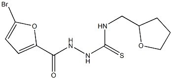 1-[(5-bromofuran-2-carbonyl)amino]-3-(oxolan-2-ylmethyl)thiourea Structure