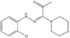 (1E)-1-[(2-chlorophenyl)hydrazinylidene]-1-morpholin-4-ylpropan-2-one 구조식 이미지