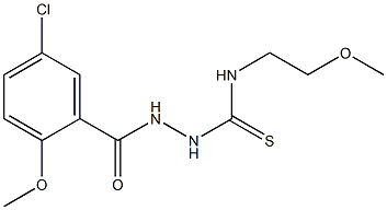 1-[(5-chloro-2-methoxybenzoyl)amino]-3-(2-methoxyethyl)thiourea Structure