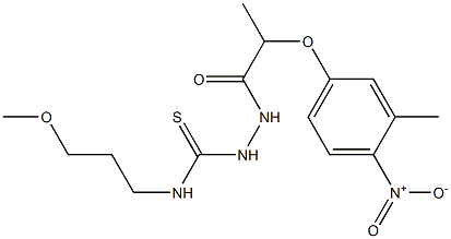 1-(3-methoxypropyl)-3-[2-(3-methyl-4-nitrophenoxy)propanoylamino]thiourea Structure