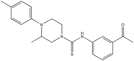 N-(3-acetylphenyl)-3-methyl-4-(4-methylphenyl)piperazine-1-carbothioamide Structure