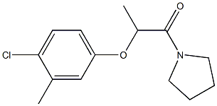 2-(4-chloro-3-methylphenoxy)-1-pyrrolidin-1-ylpropan-1-one 구조식 이미지