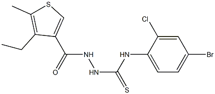 1-(4-bromo-2-chlorophenyl)-3-[(4-ethyl-5-methylthiophene-3-carbonyl)amino]thiourea Structure