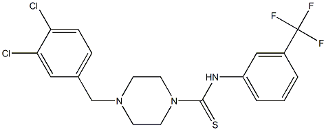 4-[(3,4-dichlorophenyl)methyl]-N-[3-(trifluoromethyl)phenyl]piperazine-1-carbothioamide 구조식 이미지