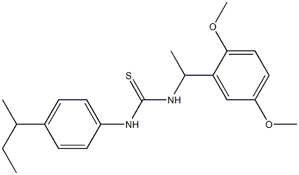 1-(4-butan-2-ylphenyl)-3-[1-(2,5-dimethoxyphenyl)ethyl]thiourea 구조식 이미지