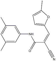 (Z)-2-cyano-N-(3,5-dimethylphenyl)-3-(5-methylfuran-2-yl)prop-2-enamide Structure