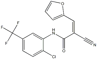 (Z)-N-[2-chloro-5-(trifluoromethyl)phenyl]-2-cyano-3-(furan-2-yl)prop-2-enamide Structure