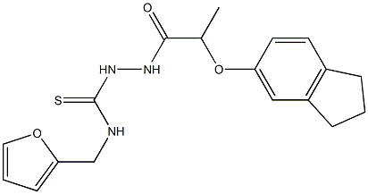 1-[2-(2,3-dihydro-1H-inden-5-yloxy)propanoylamino]-3-(furan-2-ylmethyl)thiourea Structure