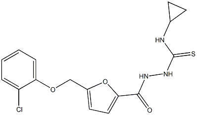 1-[[5-[(2-chlorophenoxy)methyl]furan-2-carbonyl]amino]-3-cyclopropylthiourea Structure