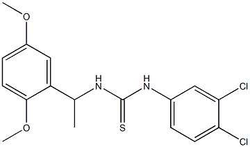 1-(3,4-dichlorophenyl)-3-[1-(2,5-dimethoxyphenyl)ethyl]thiourea 구조식 이미지