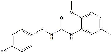 1-[(4-fluorophenyl)methyl]-3-(2-methoxy-5-methylphenyl)urea 구조식 이미지