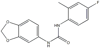 1-(1,3-benzodioxol-5-yl)-3-(4-fluoro-2-methylphenyl)urea Structure