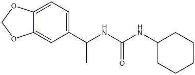 1-[1-(1,3-benzodioxol-5-yl)ethyl]-3-cyclohexylurea Structure
