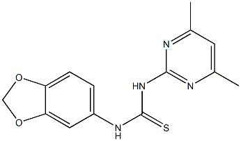 1-(1,3-benzodioxol-5-yl)-3-(4,6-dimethylpyrimidin-2-yl)thiourea Structure
