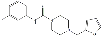 4-(furan-2-ylmethyl)-N-(3-methylphenyl)piperazine-1-carboxamide Structure