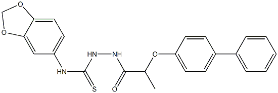 1-(1,3-benzodioxol-5-yl)-3-[2-(4-phenylphenoxy)propanoylamino]thiourea Structure