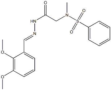 2-[benzenesulfonyl(methyl)amino]-N-[(E)-(2,3-dimethoxyphenyl)methylideneamino]acetamide Structure