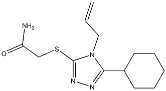 2-[(5-cyclohexyl-4-prop-2-enyl-1,2,4-triazol-3-yl)sulfanyl]acetamide 구조식 이미지