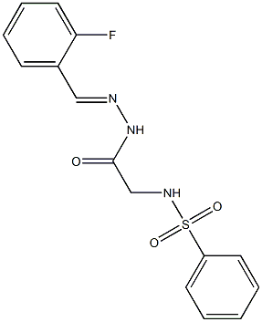 2-(benzenesulfonamido)-N-[(E)-(2-fluorophenyl)methylideneamino]acetamide 구조식 이미지