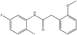 N-(5-fluoro-2-methylphenyl)-2-(2-methoxyphenyl)acetamide 구조식 이미지