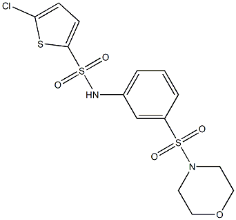 5-chloro-N-(3-morpholin-4-ylsulfonylphenyl)thiophene-2-sulfonamide Structure