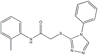 N-(2-methylphenyl)-2-[(4-phenyl-1,2,4-triazol-3-yl)sulfanyl]acetamide 구조식 이미지