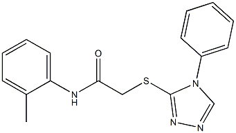 N-(2-methylphenyl)-2-[(4-phenyl-1,2,4-triazol-3-yl)sulfanyl]acetamide Structure