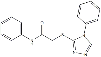 N-phenyl-2-[(4-phenyl-1,2,4-triazol-3-yl)sulfanyl]acetamide Structure