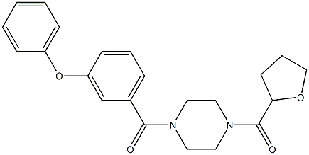 oxolan-2-yl-[4-(3-phenoxybenzoyl)piperazin-1-yl]methanone 구조식 이미지