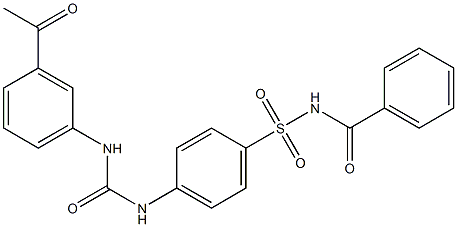 N-[4-[(3-acetylphenyl)carbamoylamino]phenyl]sulfonylbenzamide 구조식 이미지