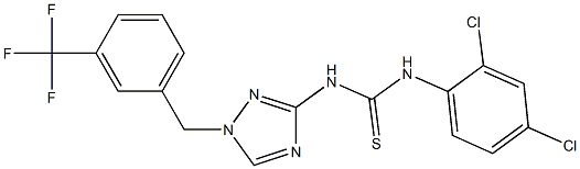 1-(2,4-dichlorophenyl)-3-[1-[[3-(trifluoromethyl)phenyl]methyl]-1,2,4-triazol-3-yl]thiourea 구조식 이미지